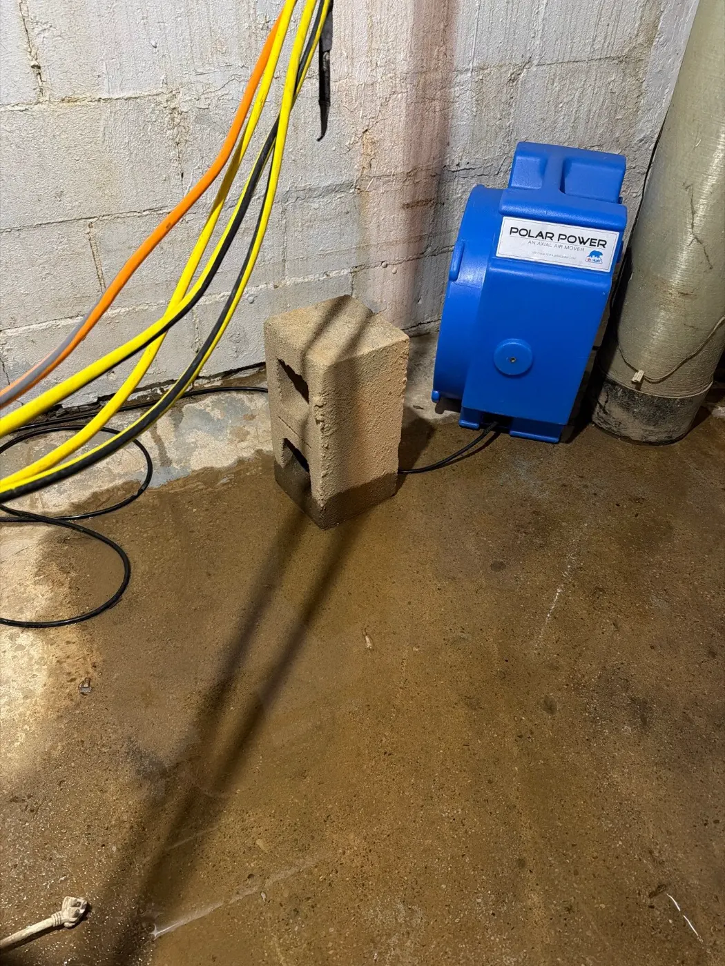 Basement water extraction in Morse Reservoir Indiana home